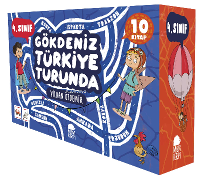 Gökdeniz Türkiye Turunda 4. Sınıf Seti - (10 Kitap)